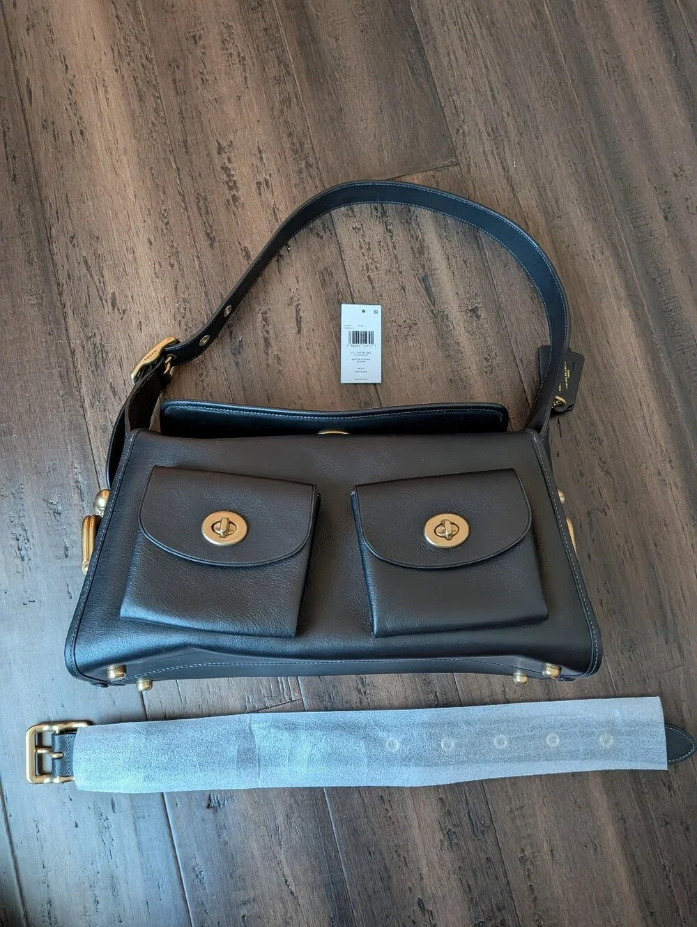 Coach Black Haversack Bag